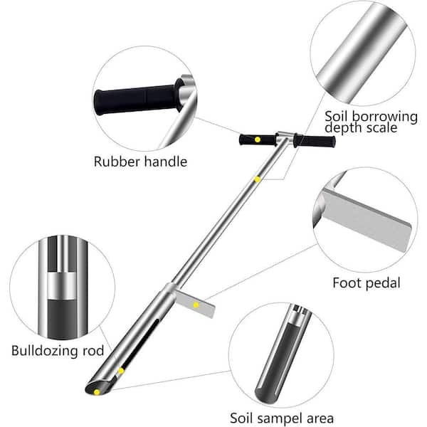 40 in. (1 m) Soil Sampler Probe 304 Stainless Steel Handle with