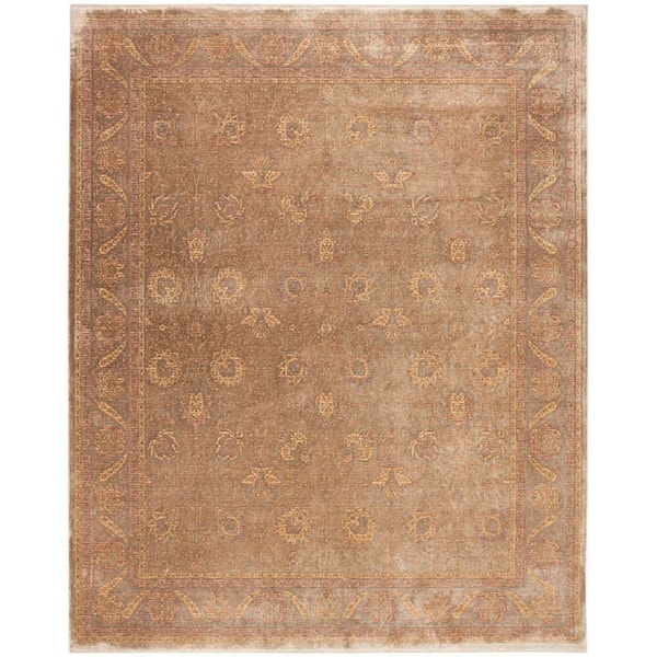 Luxurious Taupe 5 ft. x 7 ft. Distressed Traditional Area Rug