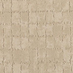 Posh Patterns Dazzling Beige 37 oz. Polyester Pattern Installed Carpet