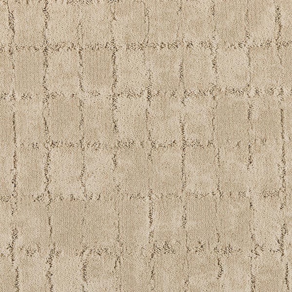 Home Decorators Collection Posh Patterns Dazzling Beige 37 oz. Polyester Pattern Installed Carpet
