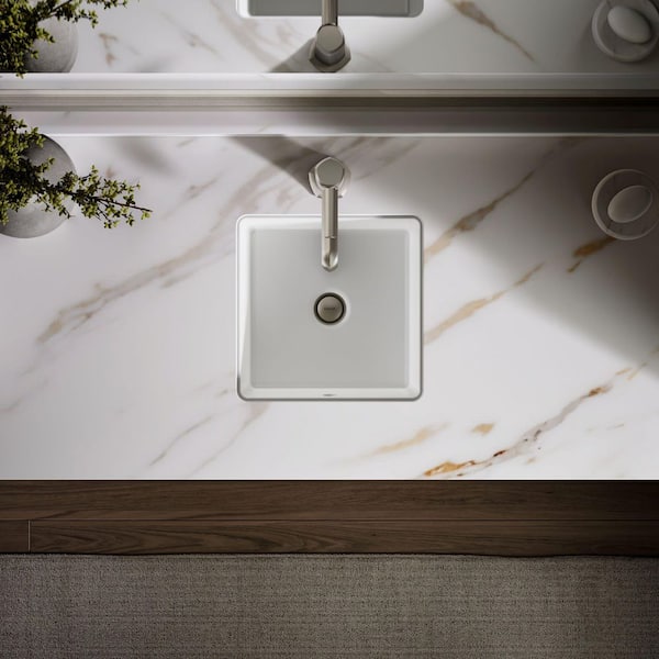 KOHLER Verticyl 13.1 in. x 13.25 in. Undermount Bathroom Sink in