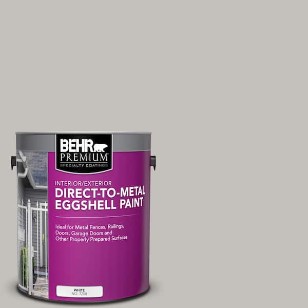 Behr Premium 1 Gal Ppu18 10 Natural Gray Eggshell Direct To Metal Interior Exterior Paint 720001 The Home Depot - Natural Metal Color Paint