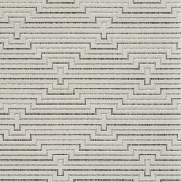 Cream, Beige 6 ft. x 9 ft. Woven Geometric Polypropylene Rectangle Indoor/Outdoor Area Rug