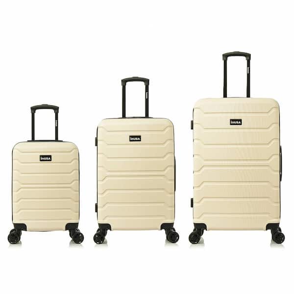 InUSA Trend Lightweight Hard Side Spinner 3-Piece Luggage Set 20 in./24 in./28 in. Sand