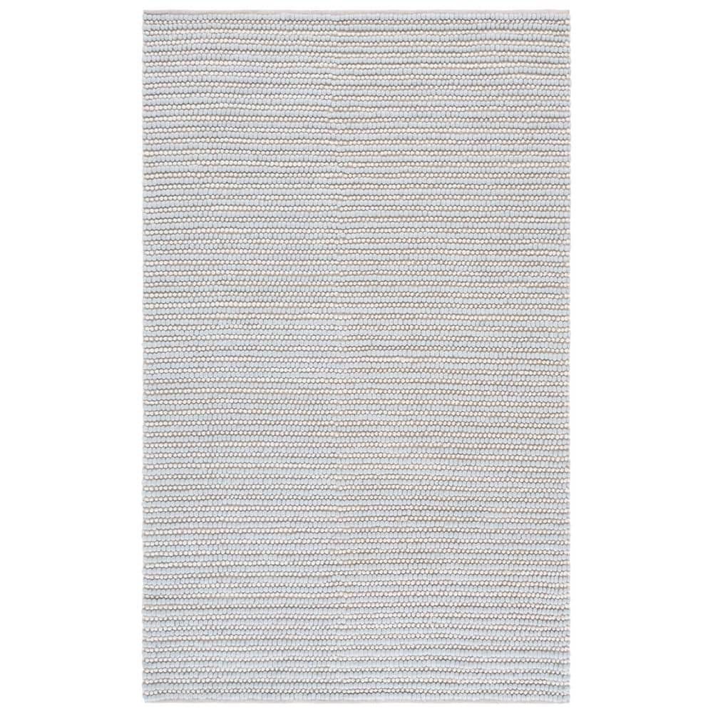 Natura 4 ft. x 6 ft. Light Blue/Ivory Striped Solid Marle Area Rug price history on PriceWatchPro