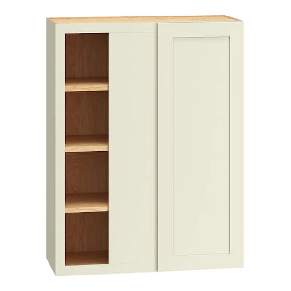 QuickShip Cottage 30 in. W x 12 in. D x 39 in. H Assembled Plywood Shaker Wall Corner Blind Kitchen Cabinet in Starlight