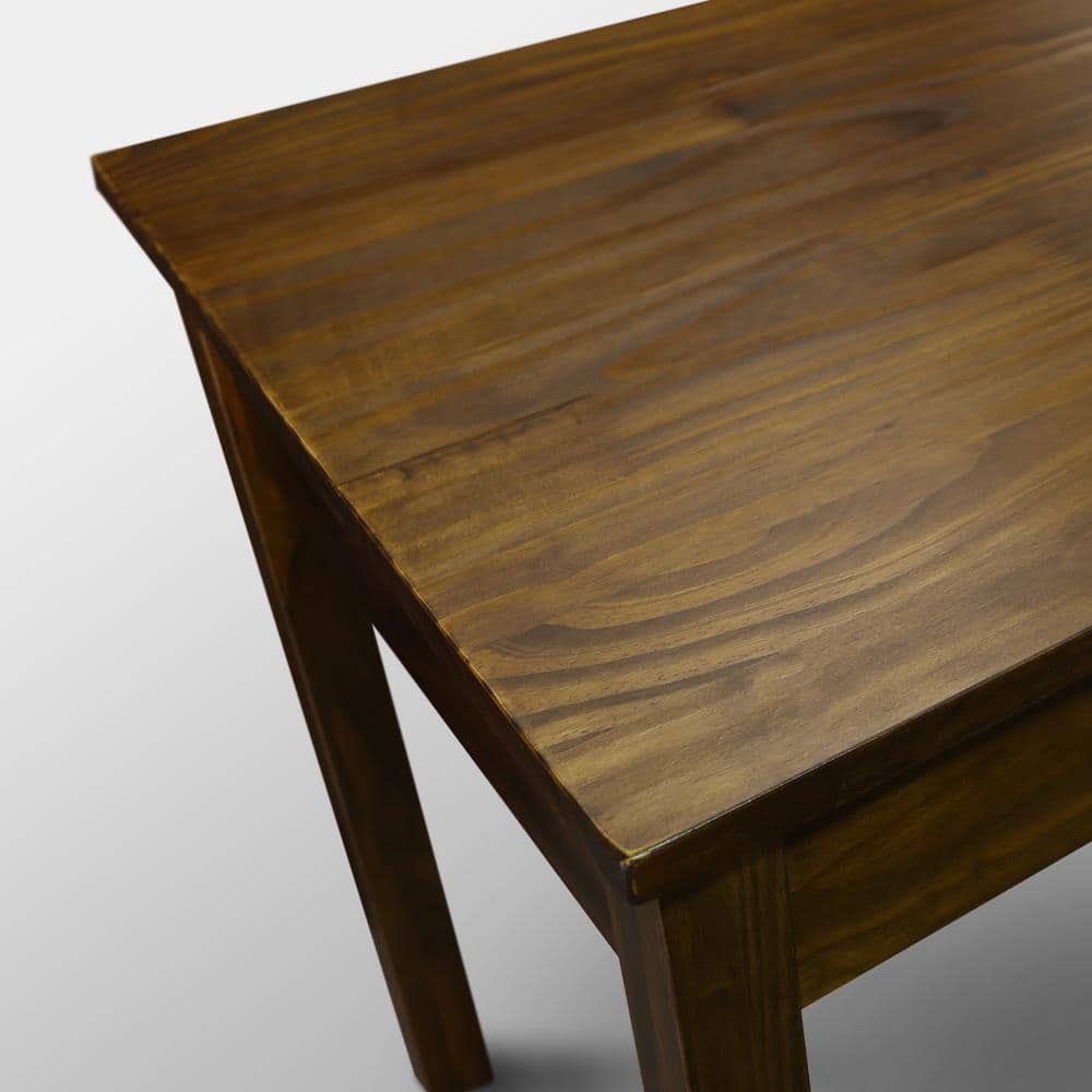 Kennedy 20" Warm Brown Solid Wood End Table with Concealed Storage