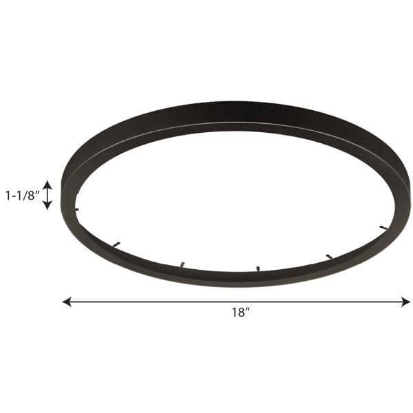 Antique Bronze 18" LED Edgelit Round Trim Ring