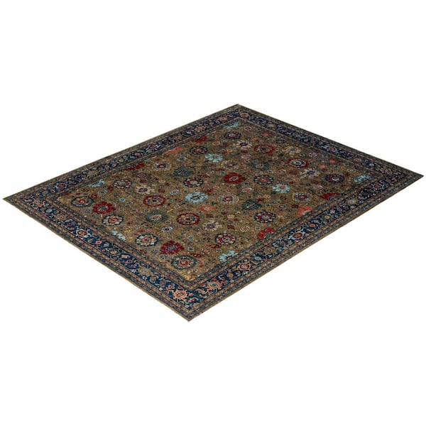 Serapi Brown 9 ft. x 12 ft. Tribal Wool Indoor Area Rug