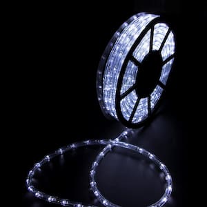 Outdoor 50 ft. 110-Volt Plug-in Cool Integrated White LED Light Color Changing Rope Light