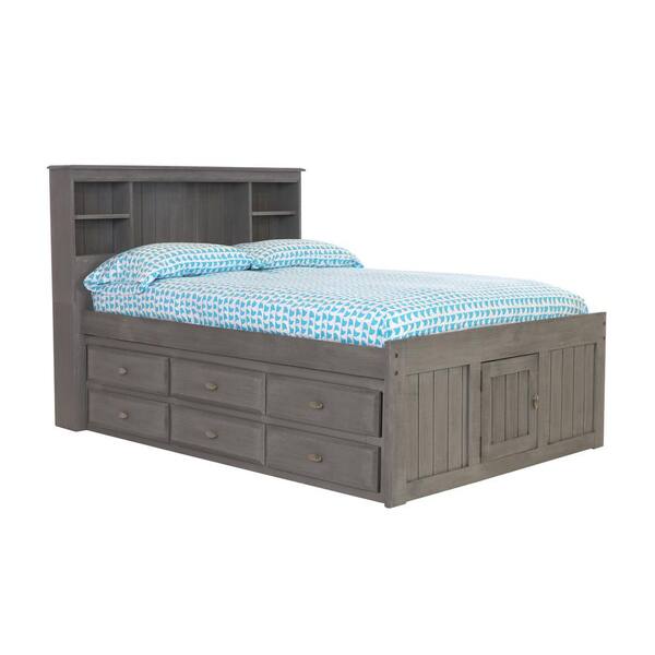 Office Furniture Charcoal Gray Series, King Bed Frame With Side Drawers