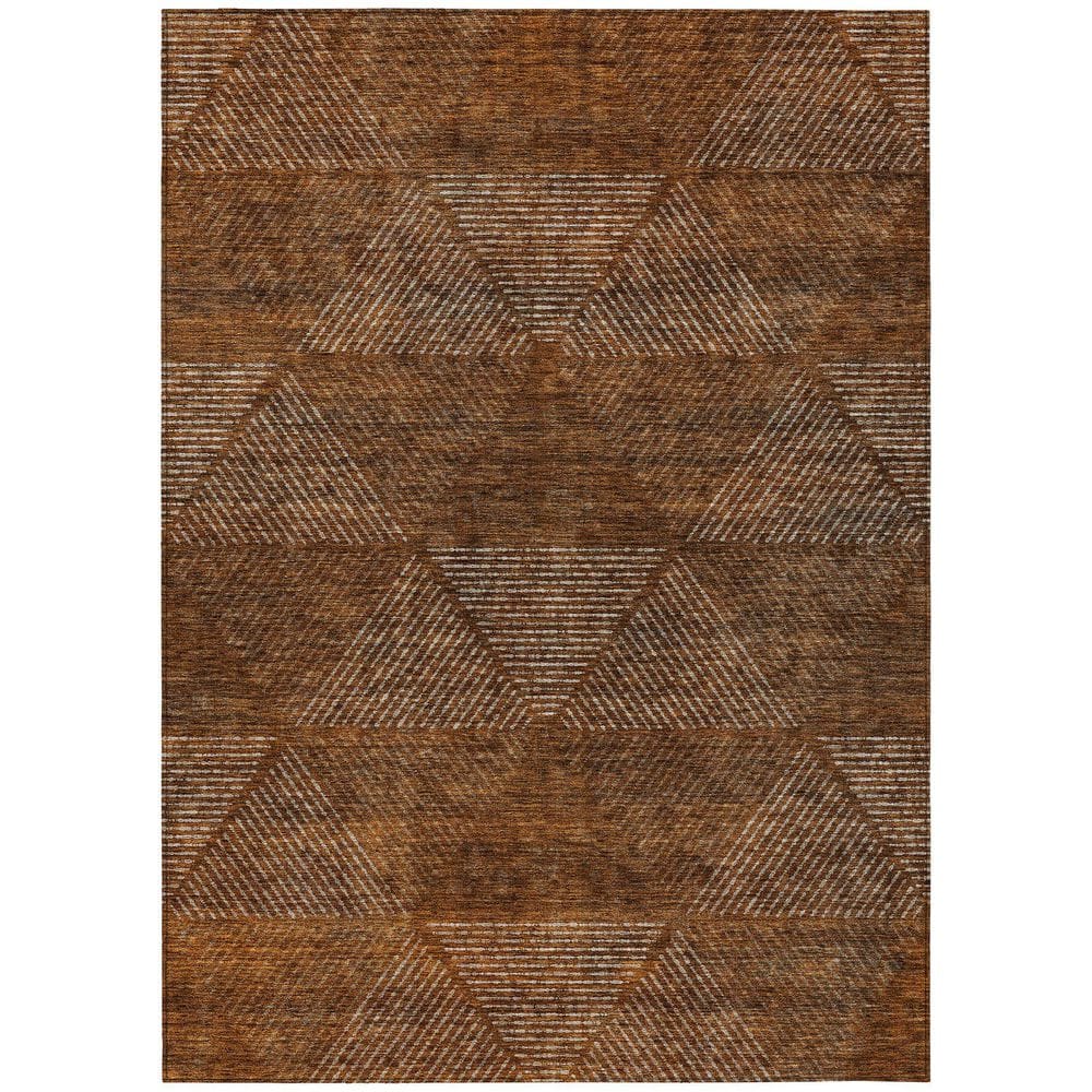 Chantille Machine Washable Indoor/Outdoor Abstract ACN777 Terracotta 5 ft. x 7 ft. 6 in. Area Rug price history on PriceWatchPro
