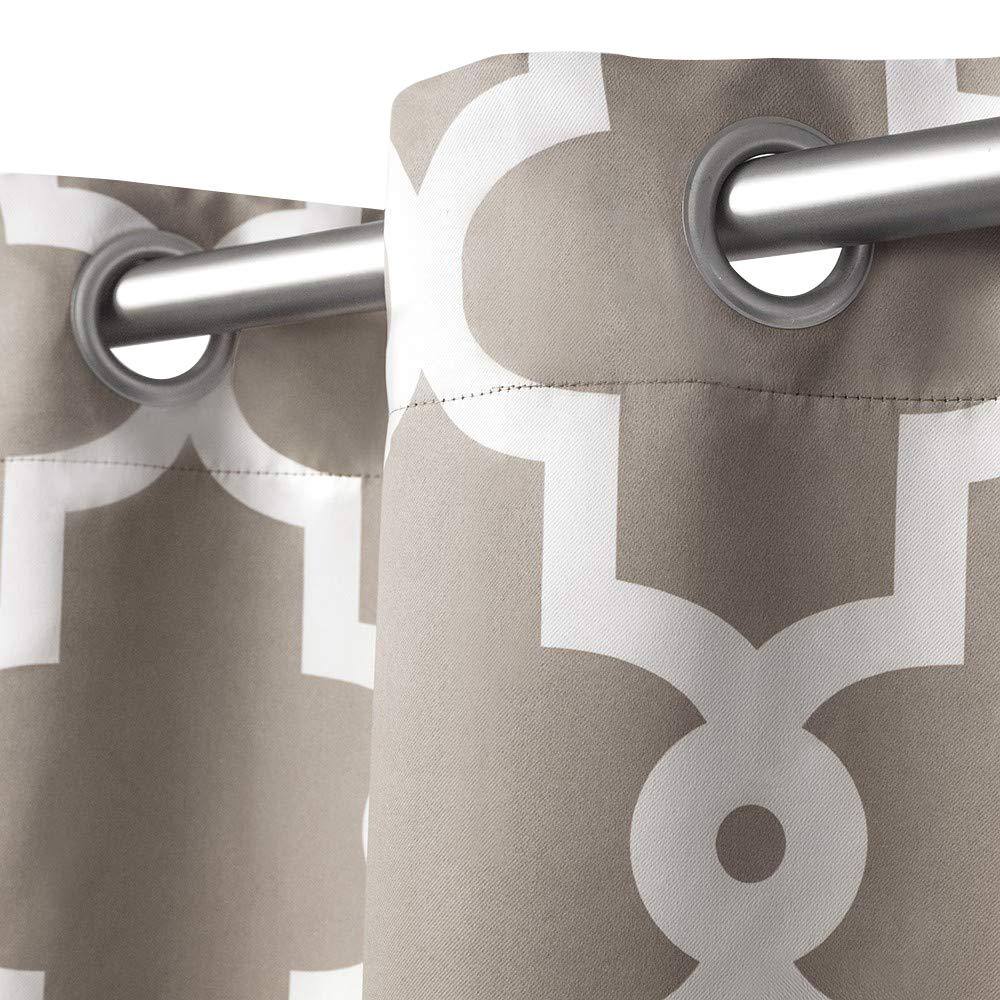 Taupe Polyester Blackout Grommet Window Panels, 52" x 96"