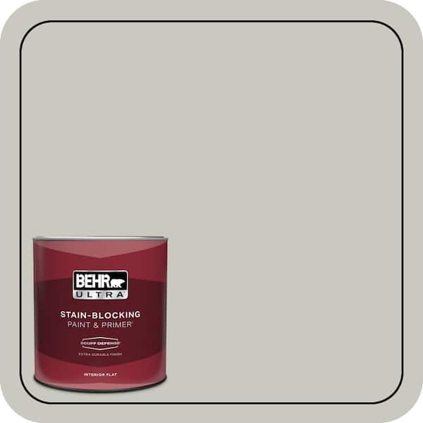 BEHR ULTRA 1 qt. #PPU24-12 Whitewash Oak Extra Durable Flat Interior Paint & Primer