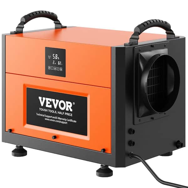 190 pt. 2400 sq. ft. Bucketless Commercial Dehumidifier in Orange with Auto Defrost for Crawl Spaces and Job Sites