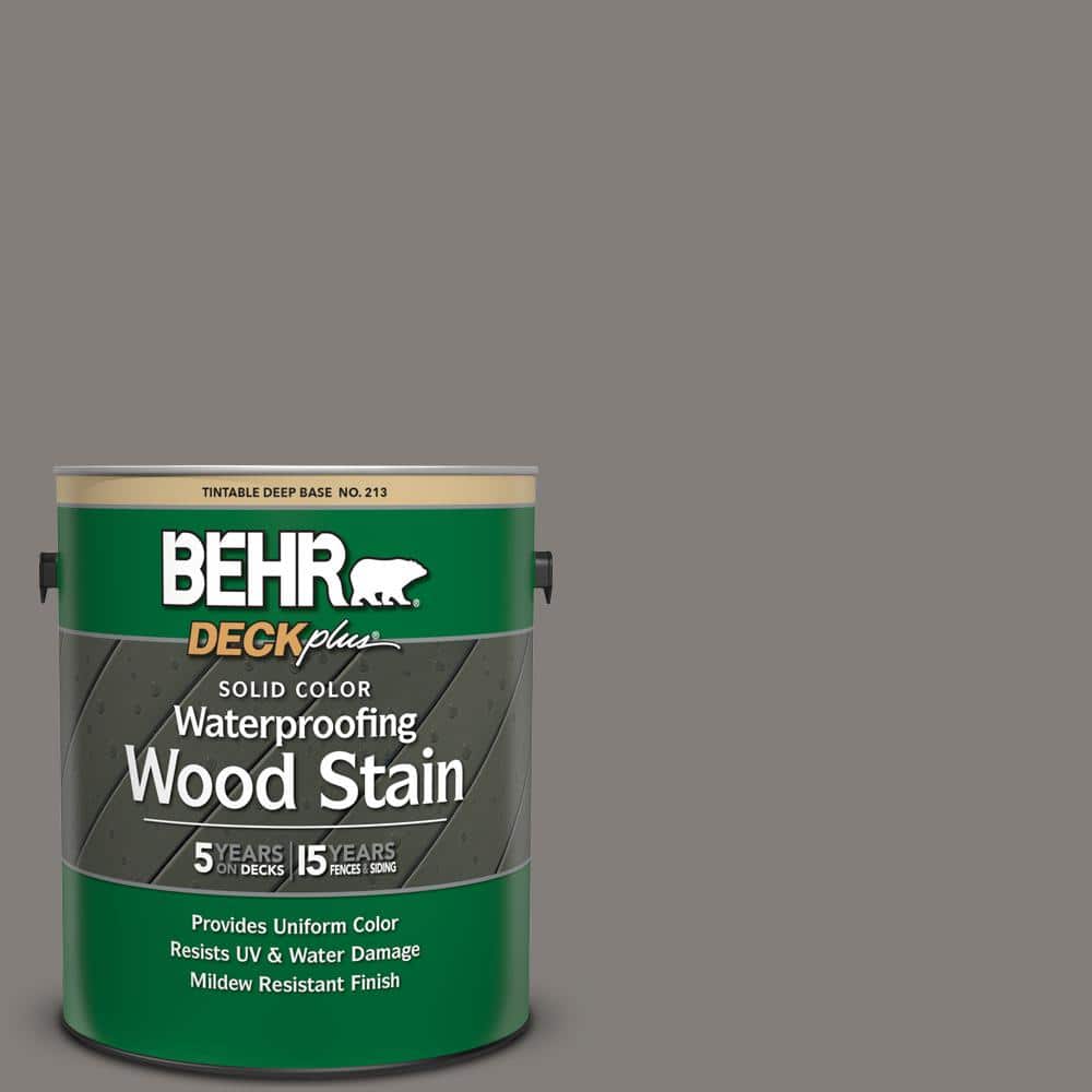 1 gal. #PPU18-17 Suede Gray Solid Color Waterproofing Exterior Wood Stain