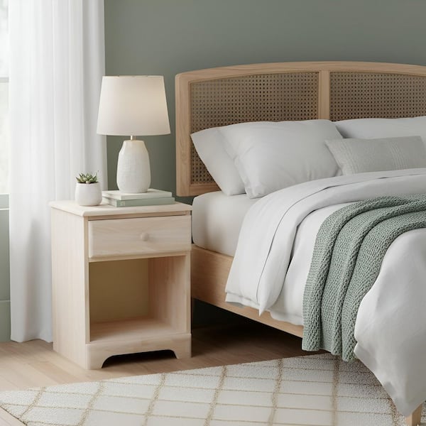 International Concepts 1-Drawer Unfinished Wood Nightstand