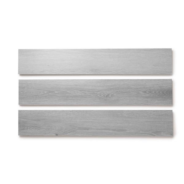 Lucida USA (Sample) PresCore Cliffside Gray Wood Look 12-mil Water Resistant Glue Down Vinyl Tile