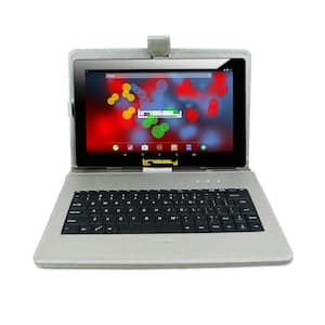 10.1 in. 1280x800 IPS 2GB RAM 32GB Android 12 Tablet with Silver Keyboard