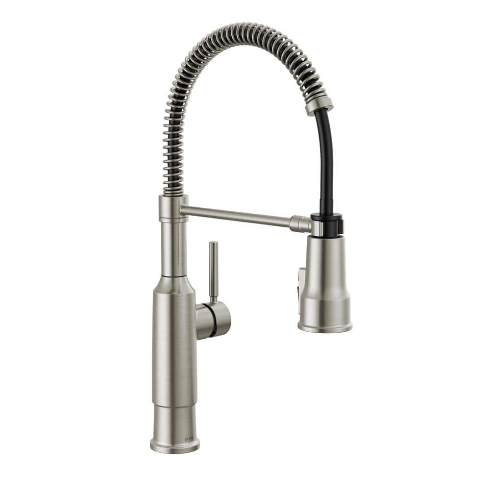 Stainless Steel Pull-Down Sprayer Kitchen Faucet with Magnetic Docking