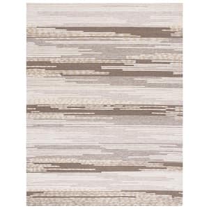 Martha Stewart Natural/Beige 8 ft. x 10 ft. Abstract Striped Area Rug