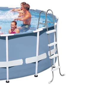 Steel Frame Above Ground Pool Ladder and 15 ft. Above Ground Pool Cover