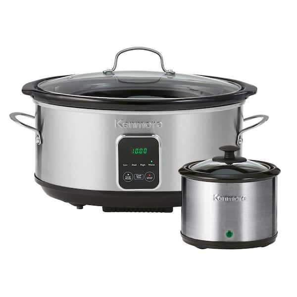 KENMORE 7 qt. Black and Stainless Steel Programmable Slow Cooker