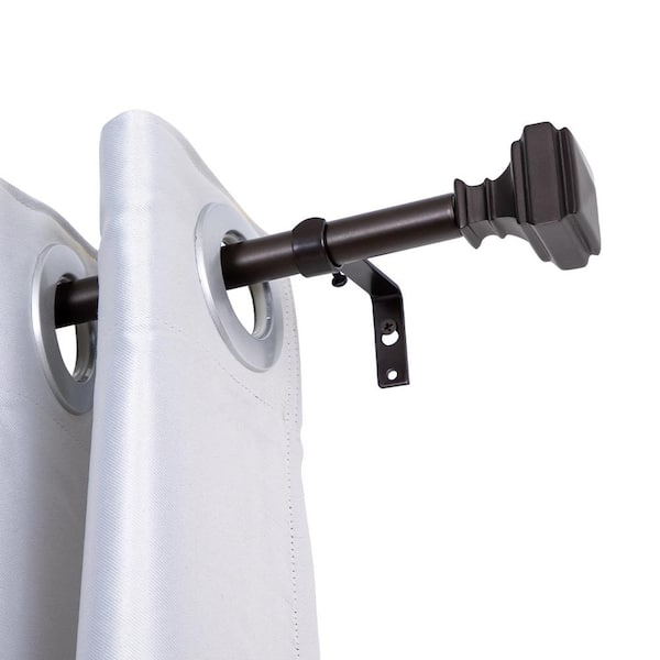 Utopia Alley 0.625 Inch Curtain Rod For Windows 86 to 120 Inch, Adjustable Drapery Rods, Oil rubbed bronze