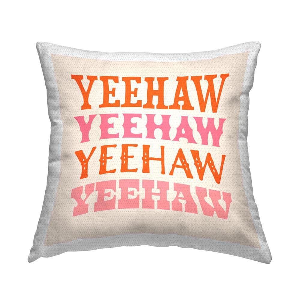 Pink & Orange Yeehaw Outdoor Printed Throw Pillow by Victoria Barnes price history on PriceWatchPro