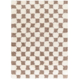 Urban Shag Brown/Cream Fill in Later 7 ft. x 10 ft. Indoor Area Rug
