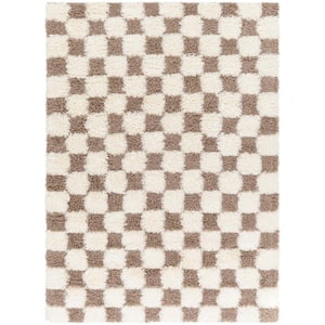 Urban Shag Brown/Cream 9 ft. x 12 ft. Fill in Later Indoor Area Rug