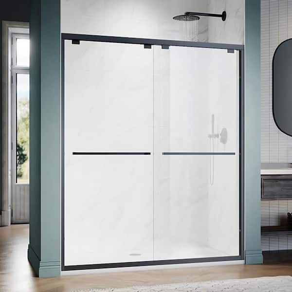 TOOLKISS 56 in. - 60 in. W x 72 in. H Sliding Framed Shower Door