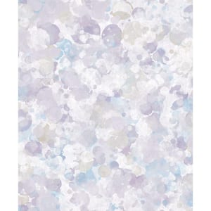 Atmosphere Collection Light Purple/Cream Bubble Up Non-Pasted Non-Woven Paper Wallpaper Roll (Covers 57 sq. ft.)