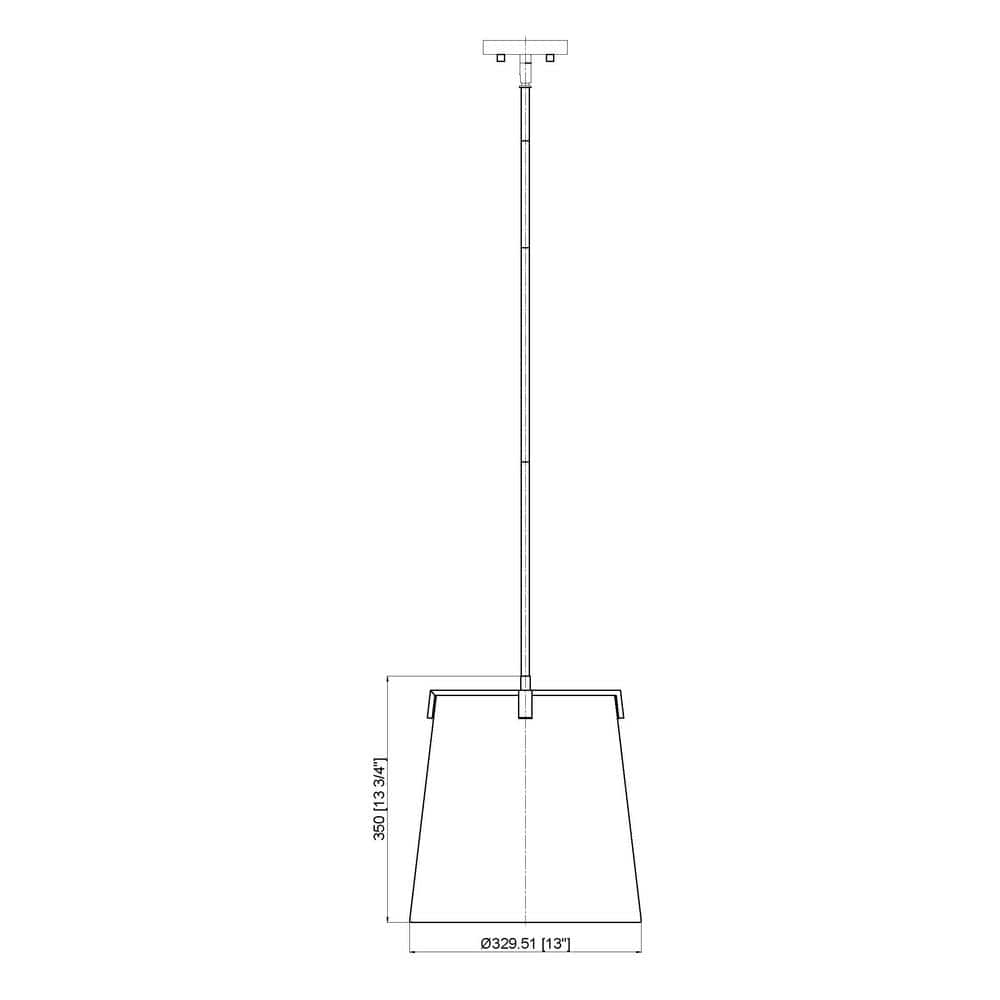 Weston 13" Modern Gold Steel Pendant Light with Cream Shade
