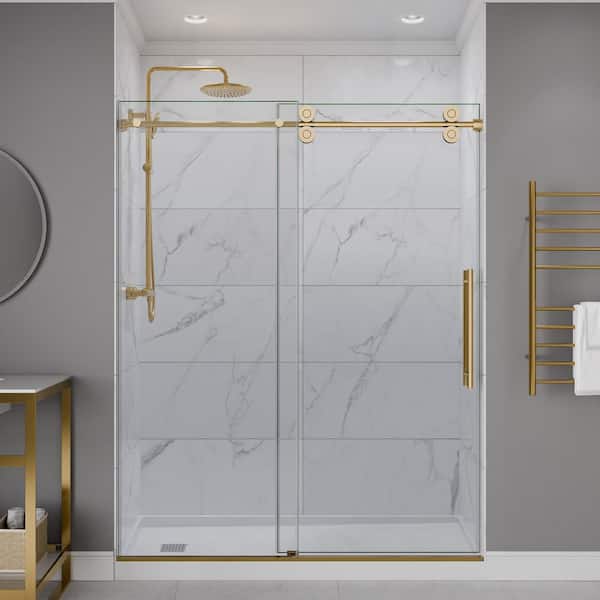 ANZZI Ozean 56 to 60 in. W x 76 in. H Frameless Sliding Shower
