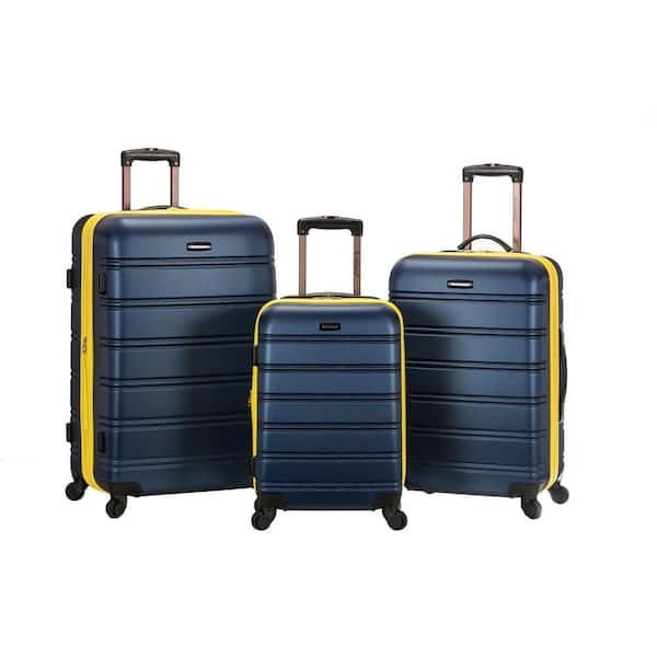 Rockland Melbourne 3-Piece Hardside Spinner Luggage Set, Navy F160