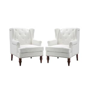 Cecília Ivory Armchair With Solid Wood Legs Set of 2