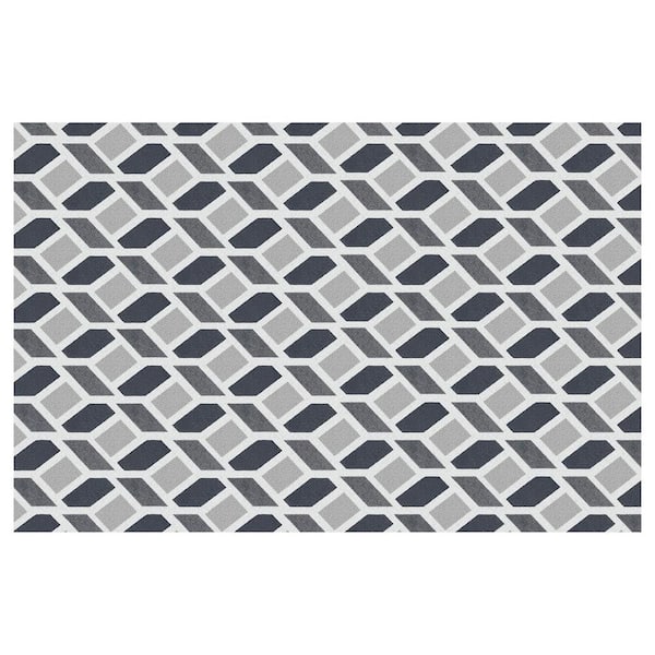 Bungalow Flooring FlorArt 22 in. x 34 in. Morningside Indoor Low Profile Decorative Kitchen Mat