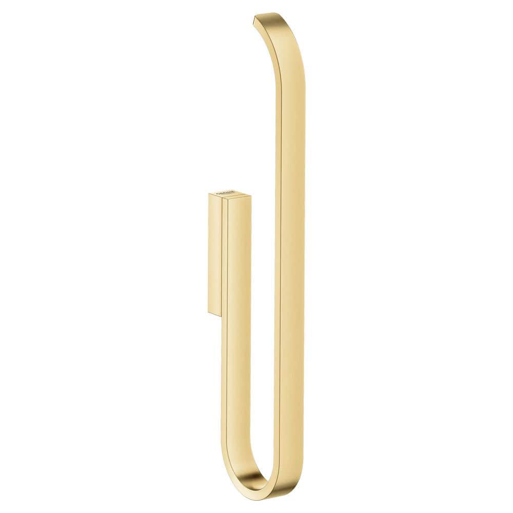 Brushed Gold Vertical Metal Toilet Paper Holder