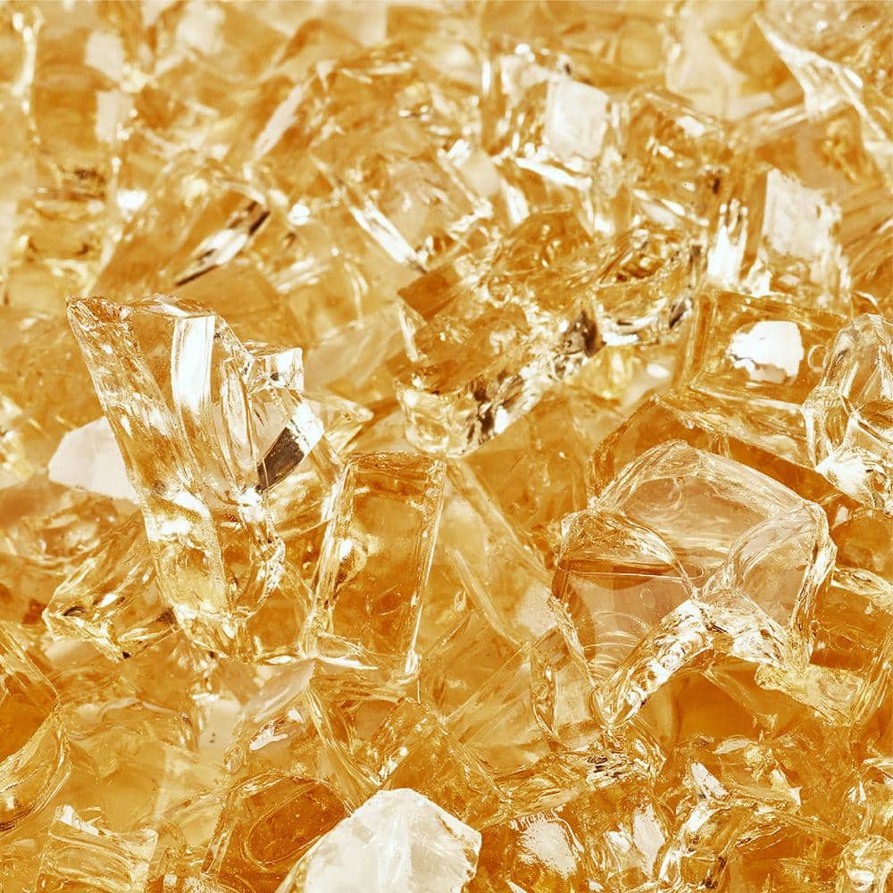 Citron 1/4 Inch Decorative Fire Glass, 10 lbs