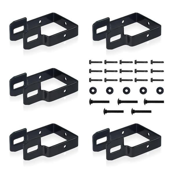 Fencer Wire Heavy Duty Metal Steel Bracket Connector for Fence Panel and Post Connection (Pack of 5)