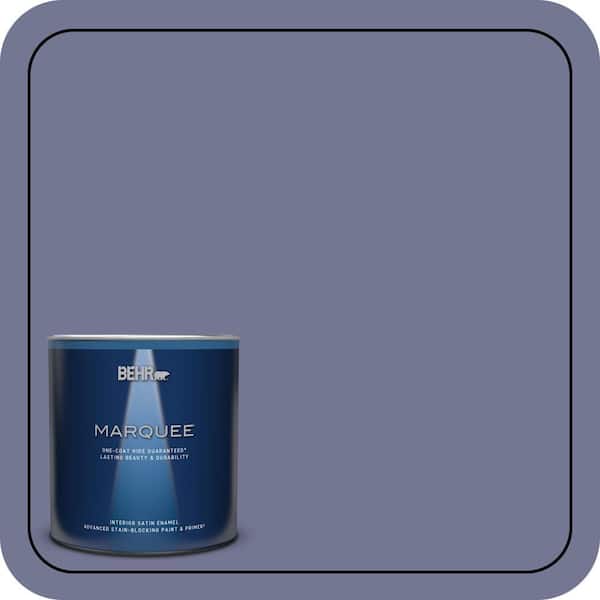 BEHR MARQUEE 1 qt. #S560-5 Royal Fortune One-Coat Hide Satin Enamel Interior Paint & Primer