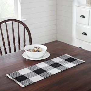 Annie 8 in. W x 24 in. L Black Buffalo Check cotton Blend Table Runner