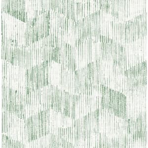 Demi Green Distressed Strippable Non Woven Wallpaper