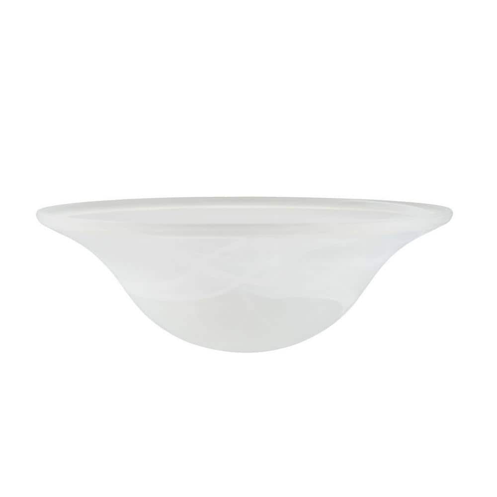 5-3/4 in. H x 15-3/4 in. Dia/Alabaster Glass Shade For Torchiere Lamp, Swag