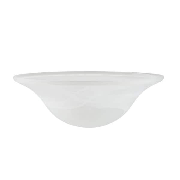 Unbranded 5-3/4 in. H x 15-3/4 in. Dia/Alabaster Glass Shade For Torchiere Lamp, Swag Lamp and Pendant