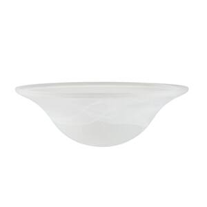 5-3/4 in. H x 15-3/4 in. Dia/Alabaster Glass Shade For Torchiere Lamp, Swag Lamp and Pendant
