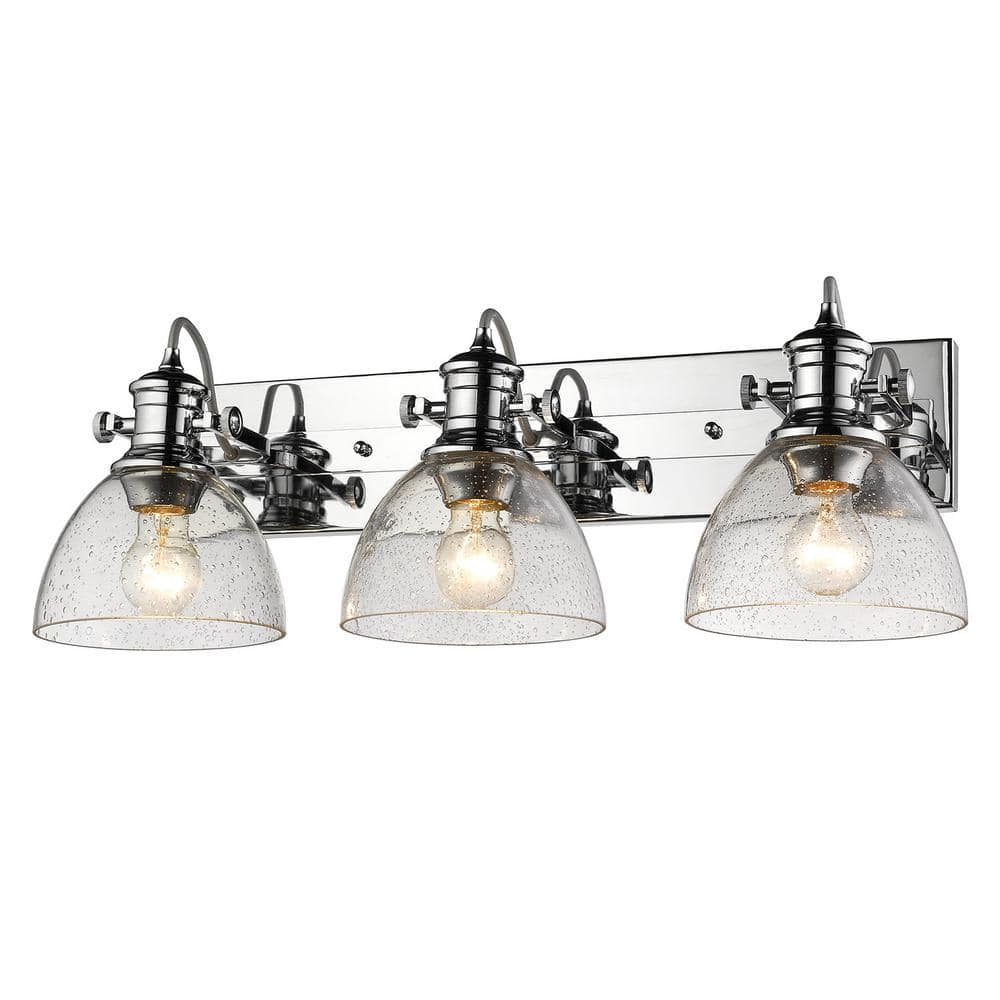 Hines 25" Chrome Glass Transitional Semi-Flush Light