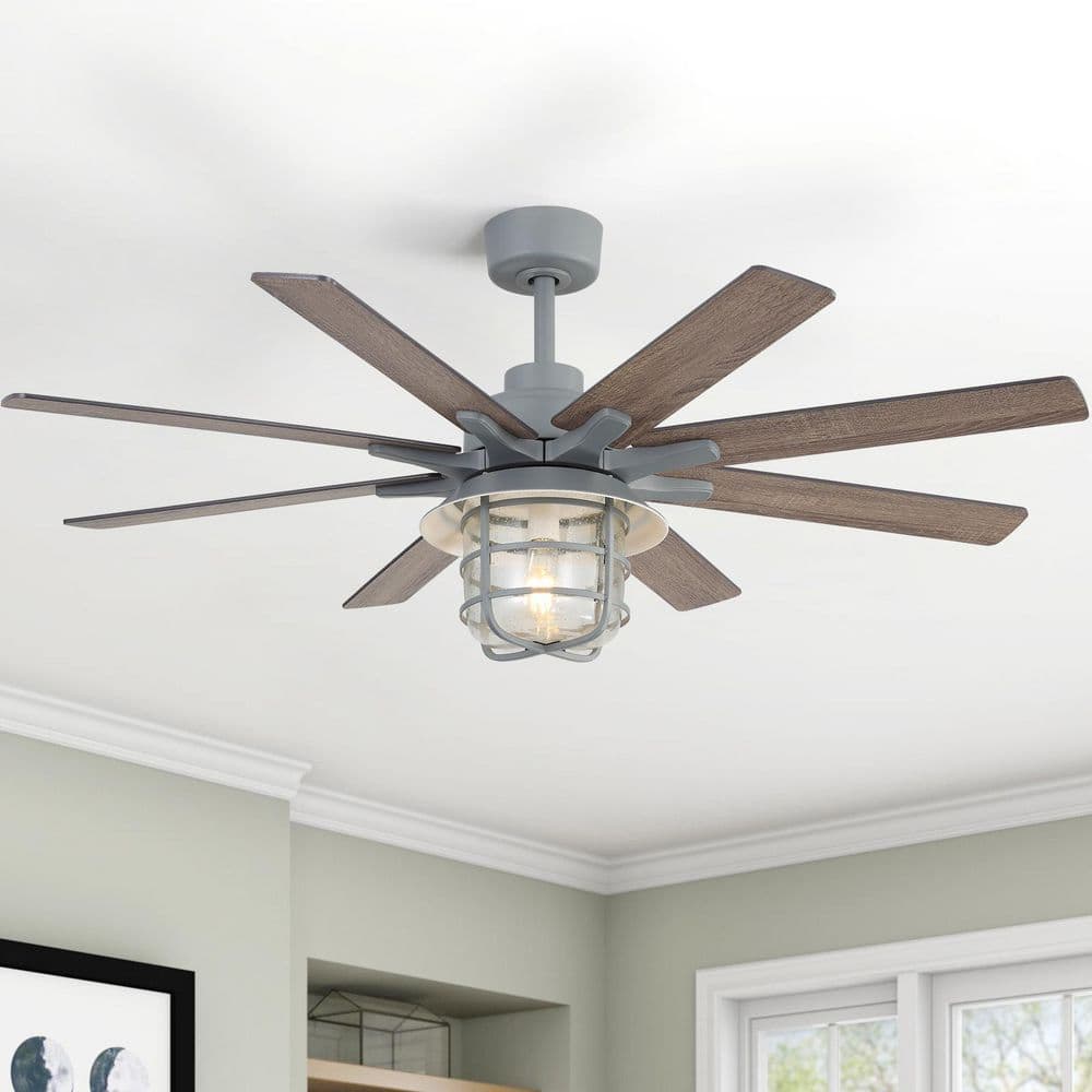 52 in. Indoor Farmhouse Sliver Ceiling Fan with Light, 6-Speed DC Motor and Remote Control price history on PriceWatchPro