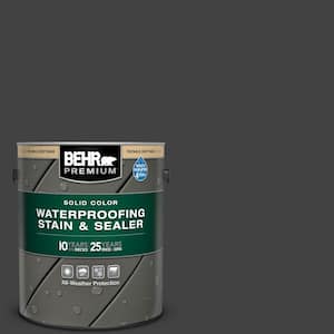 1 gal. #PFC-75 Tar Black Solid Color Waterproofing Exterior Wood Stain and Sealer